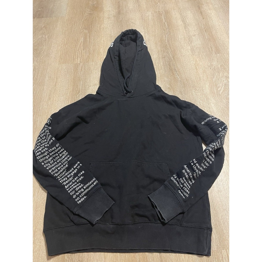 PLEASURES Teenage Lovers‎ Pullover Hoodie S black HOODIE LOGO tops H65